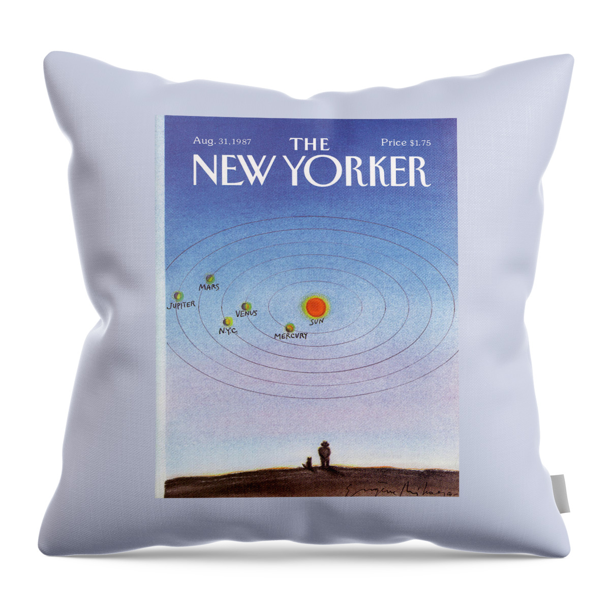 New Yorker August 31st, 1987 Throw Pillow