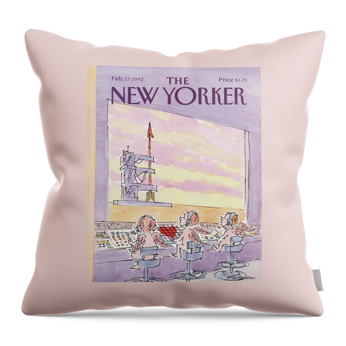 New Yorker February 17th, 1992 Throw Pillow