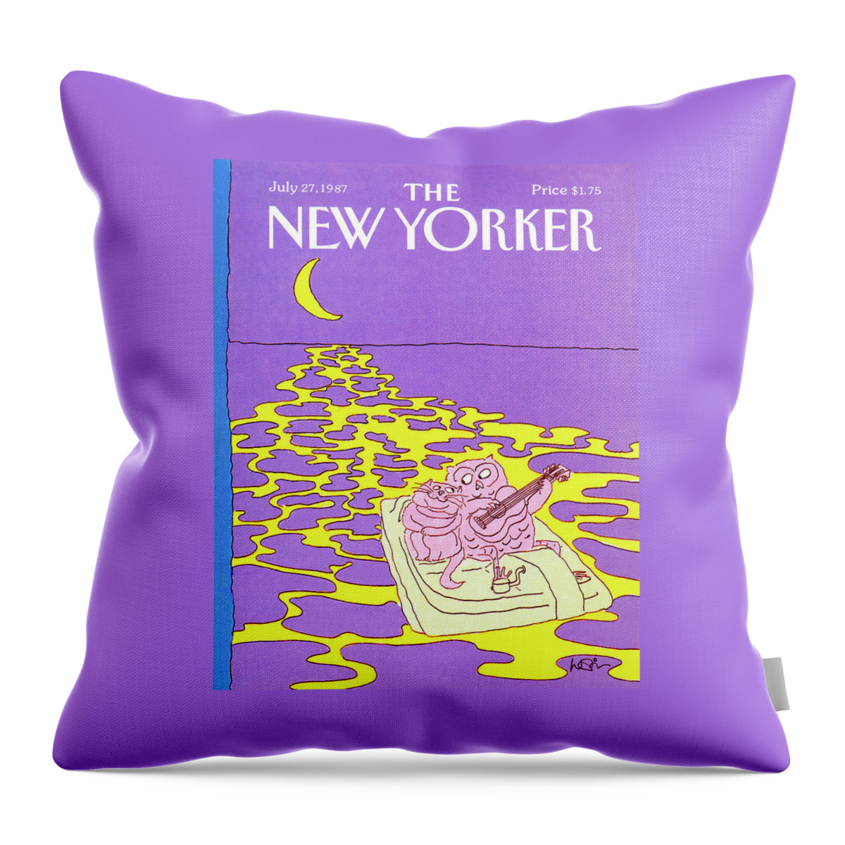 New Yorker July 27th, 1987 Throw Pillow