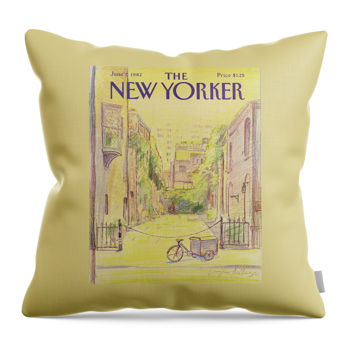 New Yorker June 7th, 1982 Throw Pillow