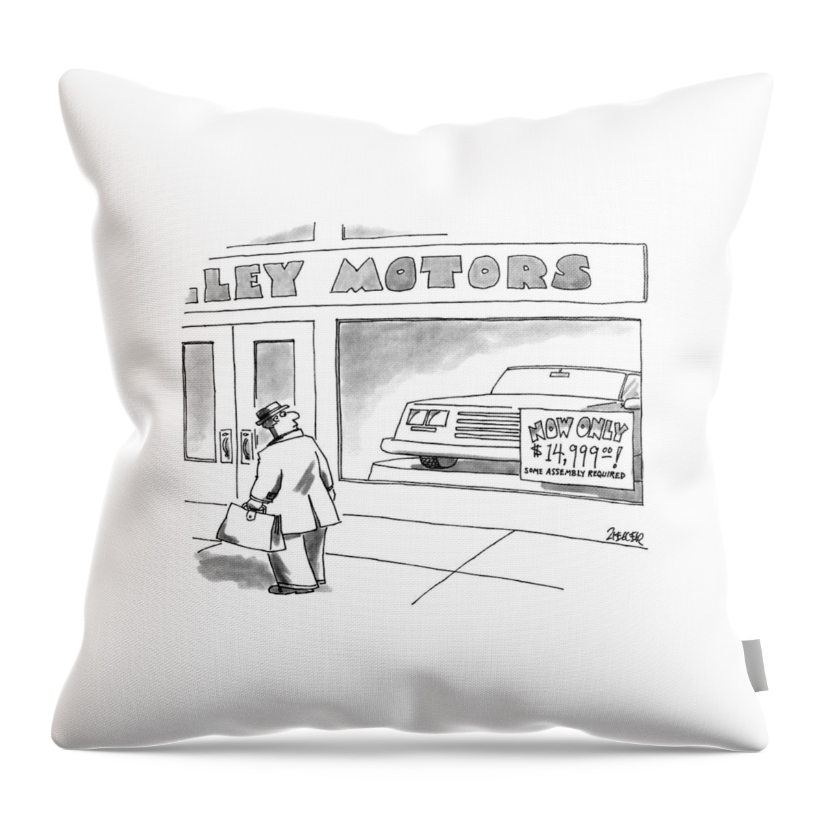 New Yorker March 13th, 1995 Throw Pillow