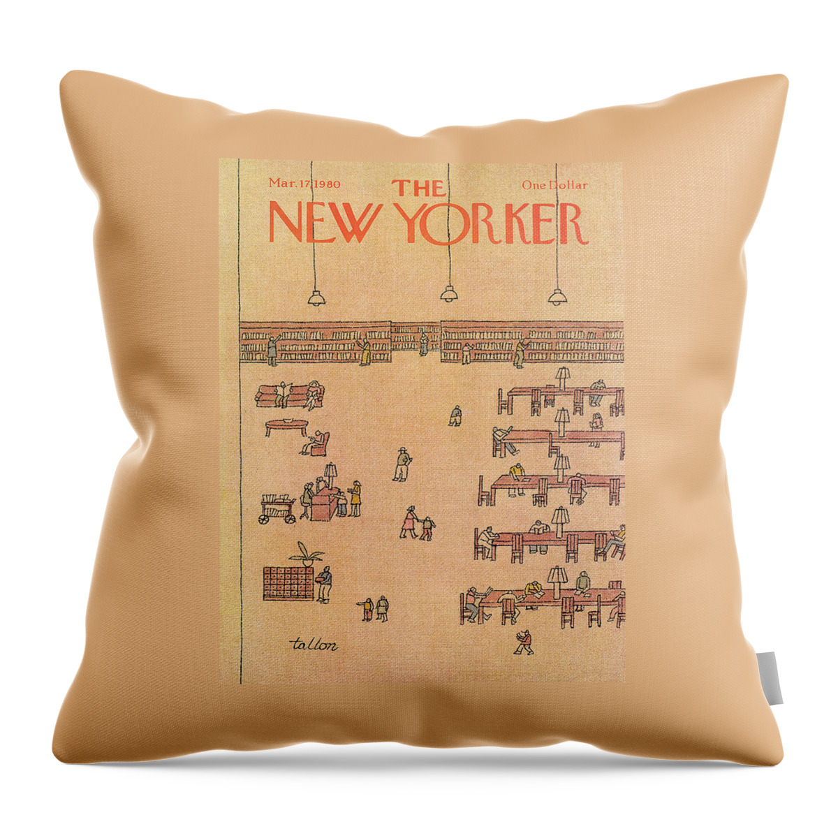 New Yorker March 17th, 1980 Throw Pillow