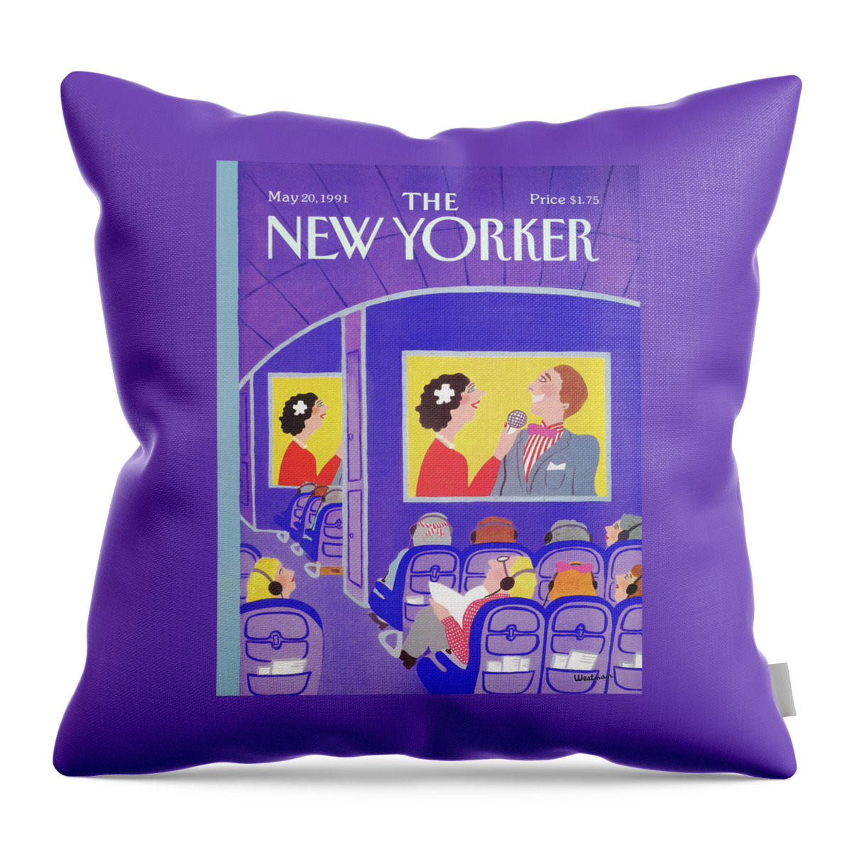 New Yorker May 20th, 1991 Throw Pillow
