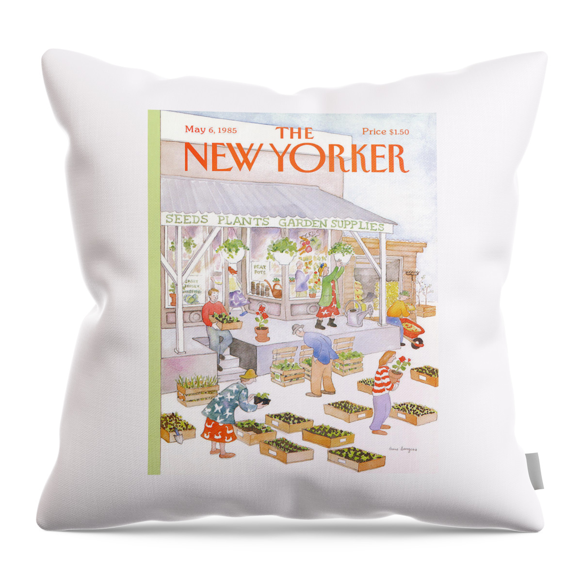 New Yorker May 6th, 1985 Throw Pillow