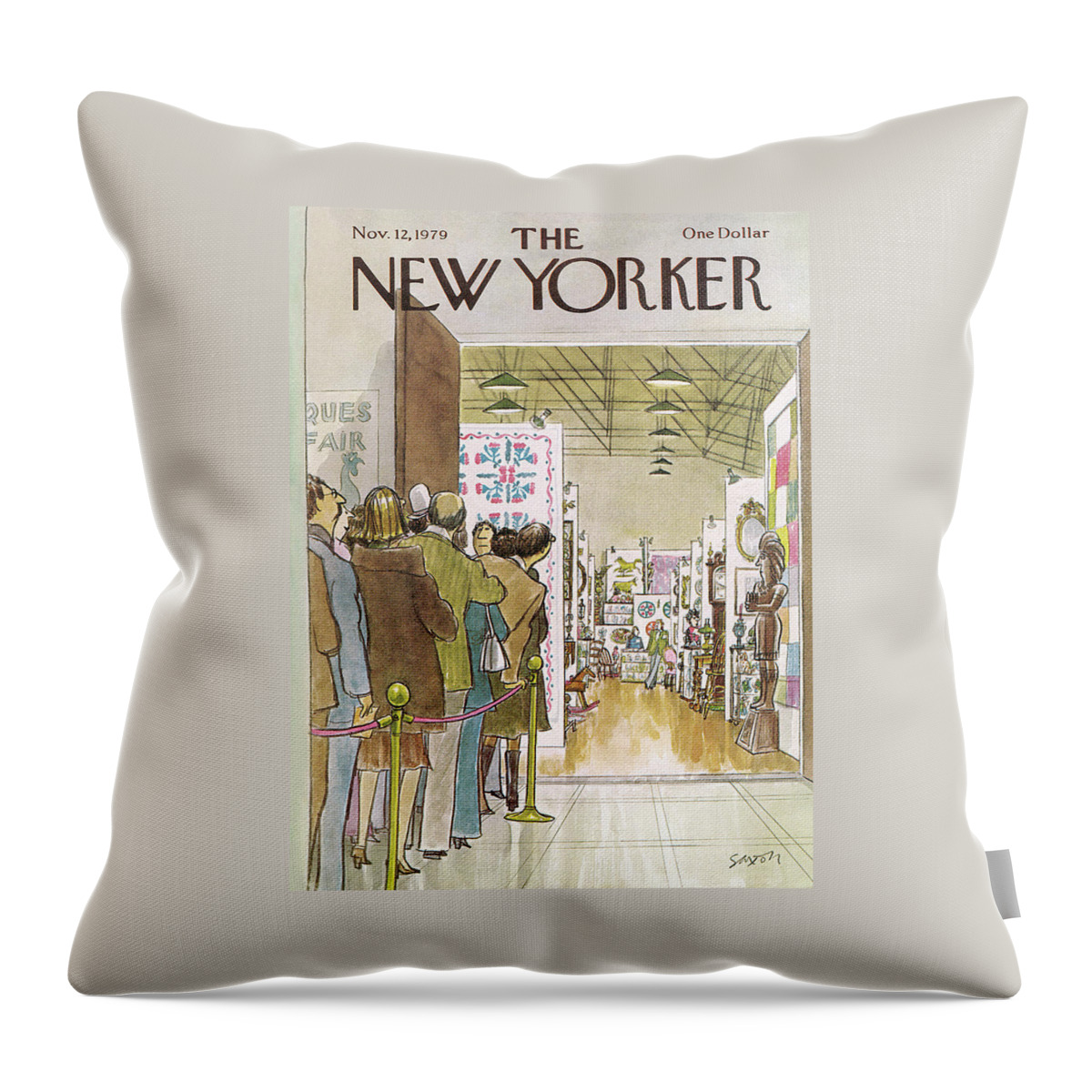 New Yorker November 12th, 1979 Throw Pillow