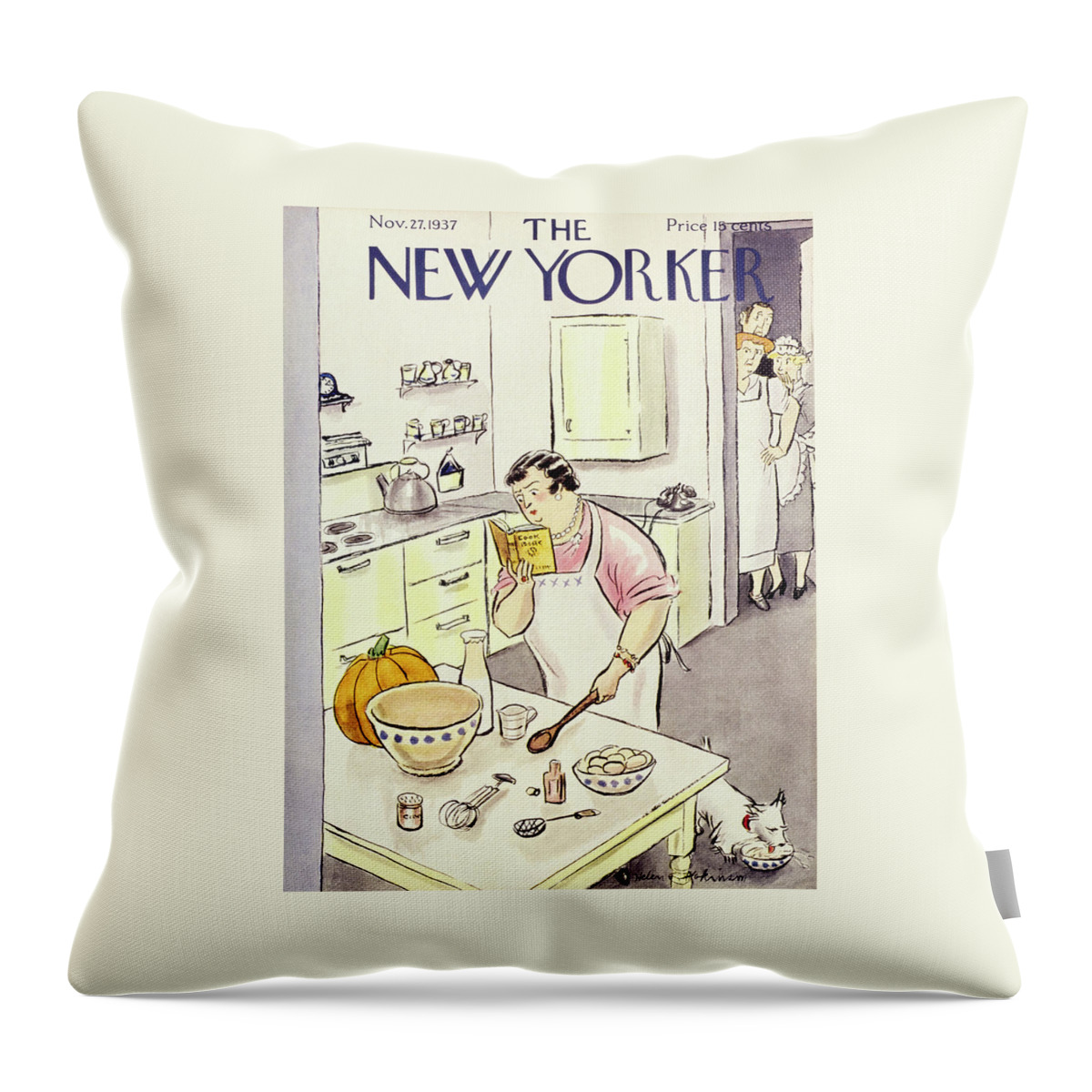 New Yorker November 27 1937 Throw Pillow