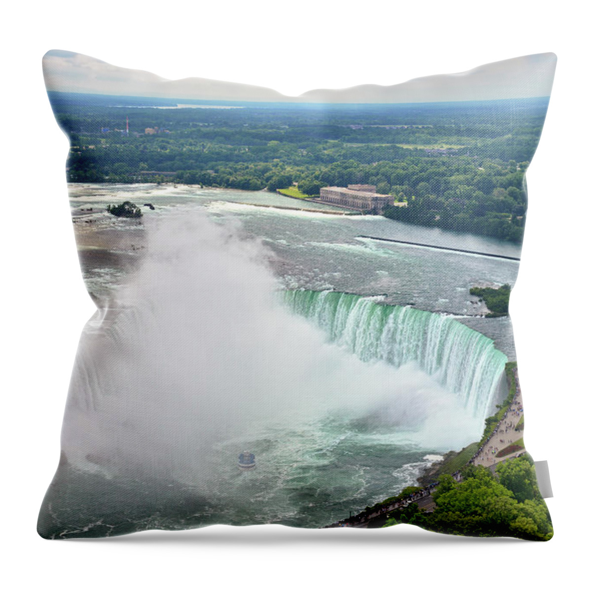 Scenics Throw Pillow featuring the photograph Niagara Falls by Oksana Struk