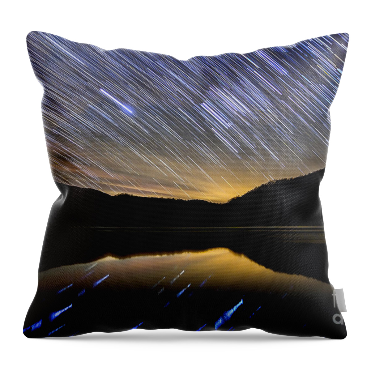 Star Trails Throw Pillow featuring the photograph Night moves by Anthony Heflin