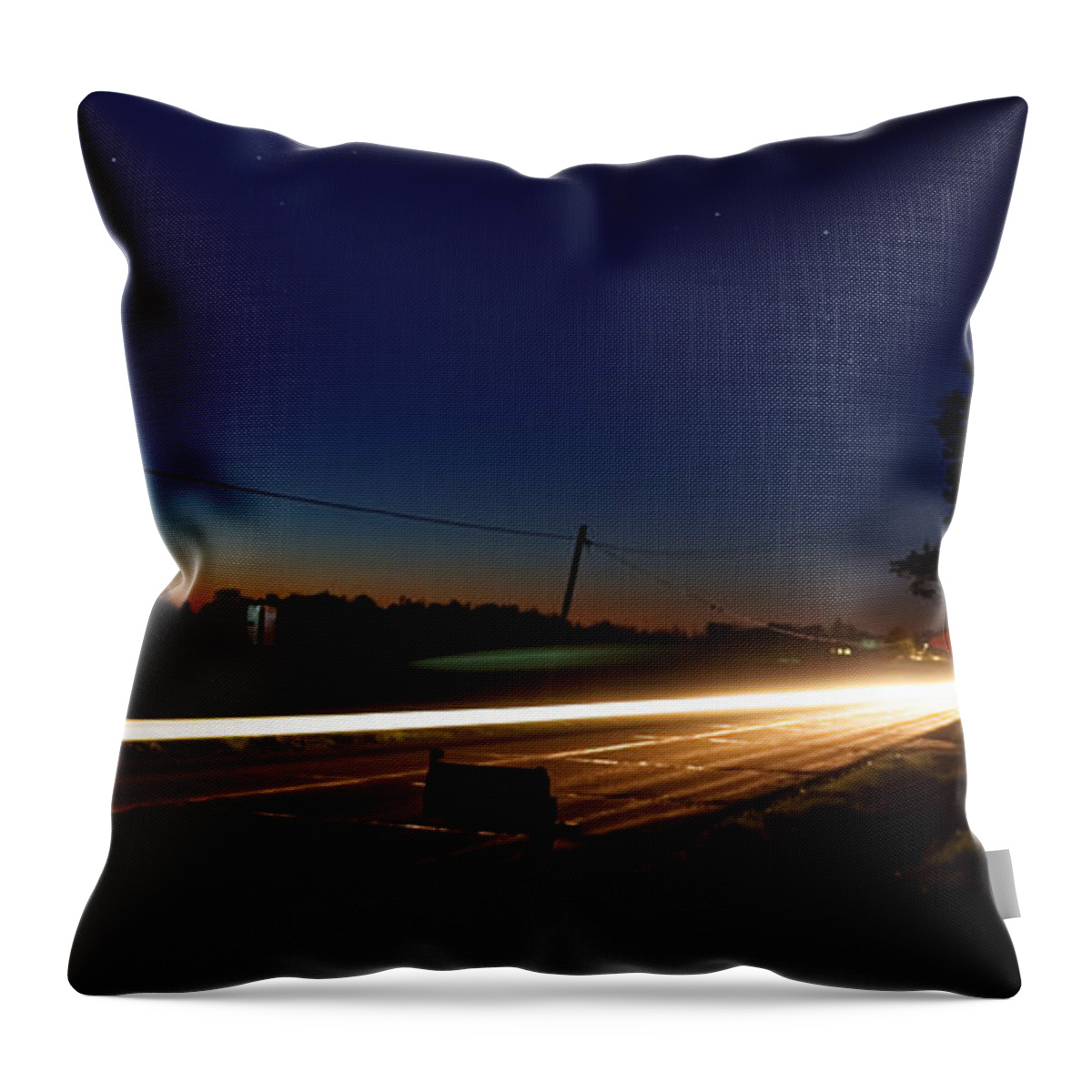 Auto Throw Pillow featuring the photograph Night Passing by Lars Lentz