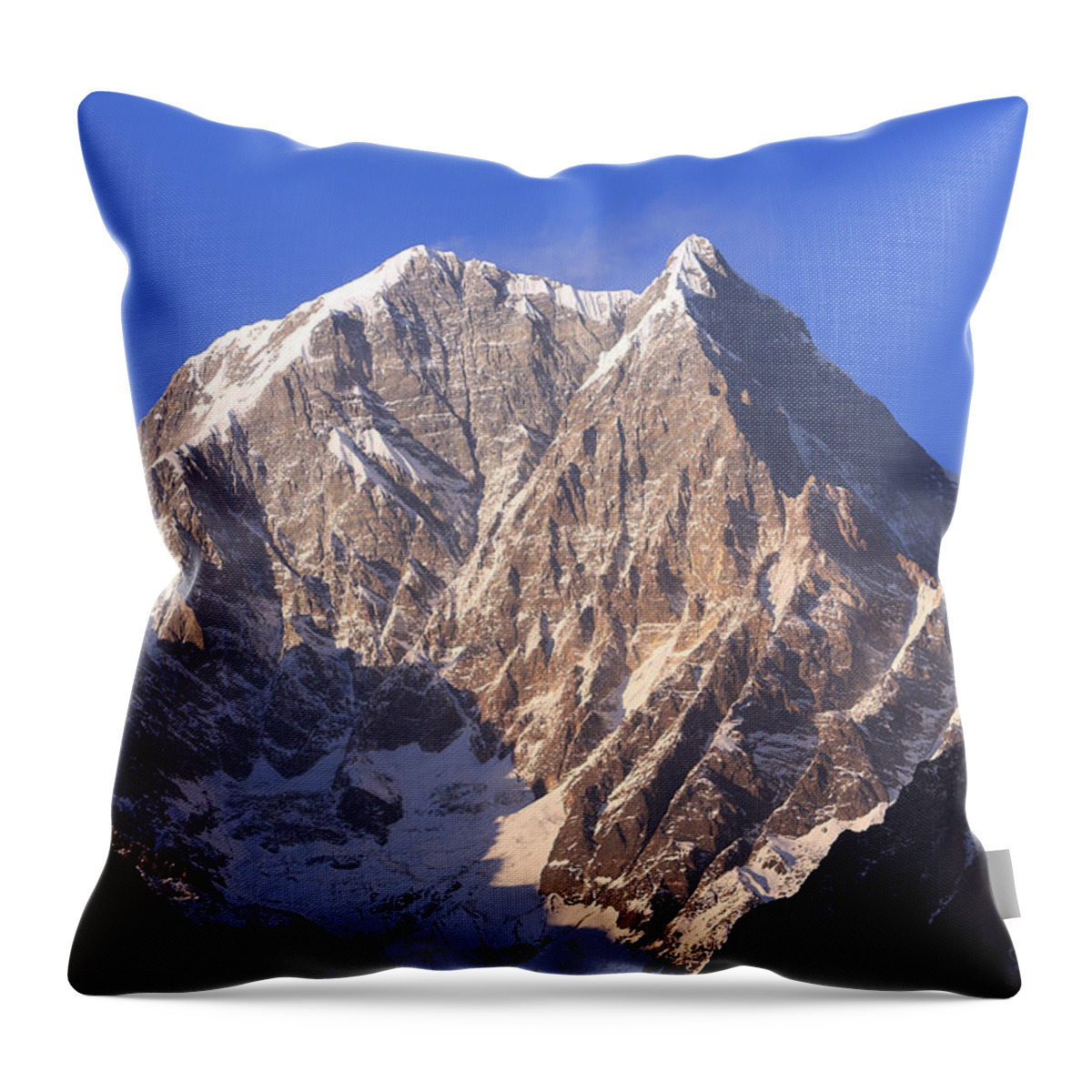 Nepal Throw Pillow featuring the photograph Nilgiri South 6839m by Aidan Moran