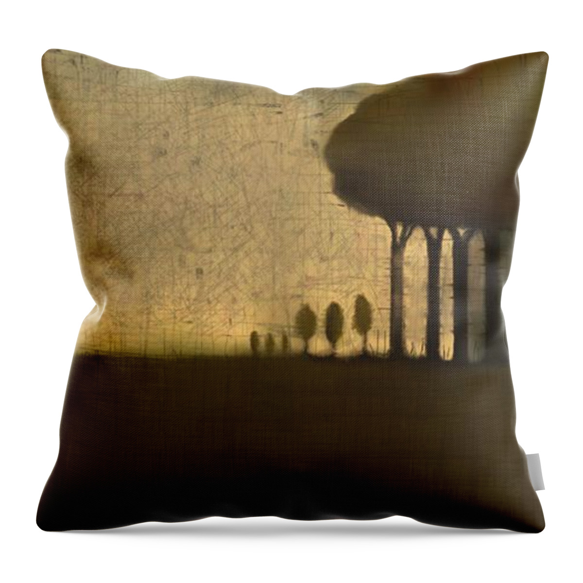 Fineartamerica.com Throw Pillow featuring the painting Nineteen Trees #10 by Diane Strain