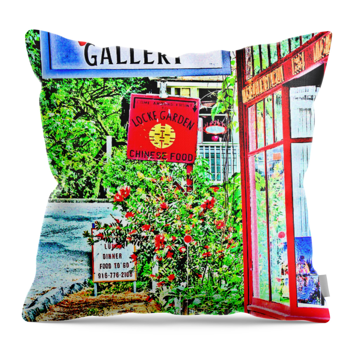 Ning Hou Gallery Throw Pillow featuring the photograph Ning Hou Gallery by Joseph Coulombe