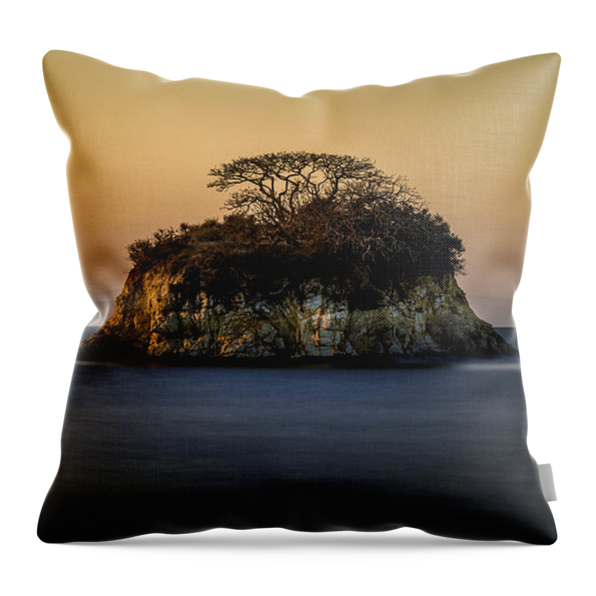 Island Throw Pillow featuring the photograph No Man is an Island by Janet Kopper