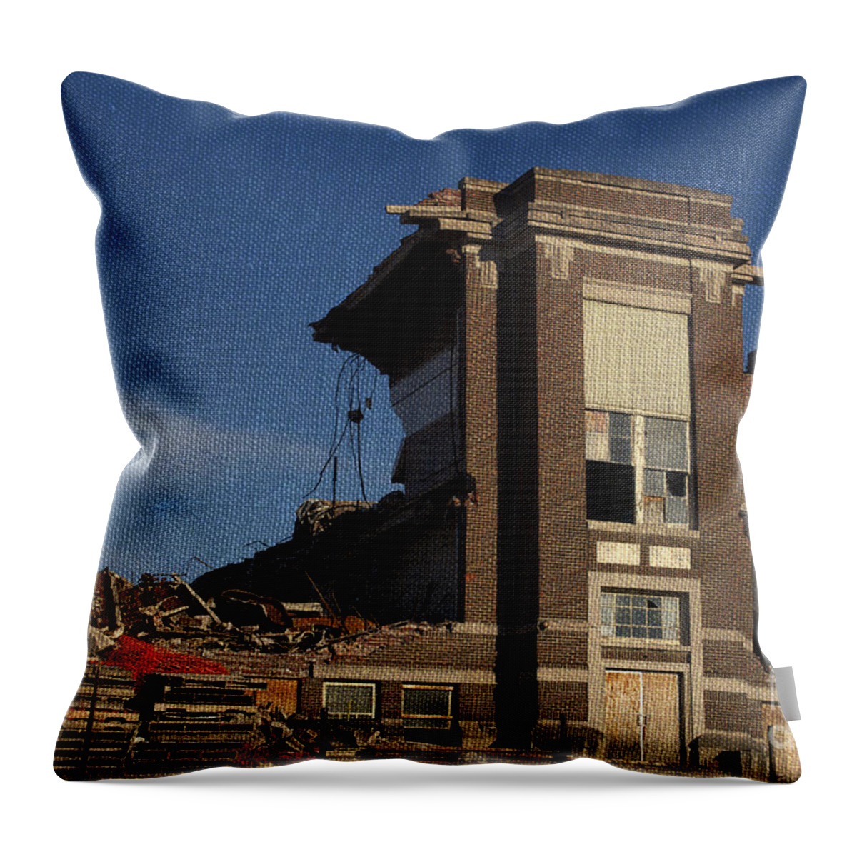 No More Teachers-no More Books Throw Pillow featuring the photograph No More Teachers-No More Books by Luther Fine Art