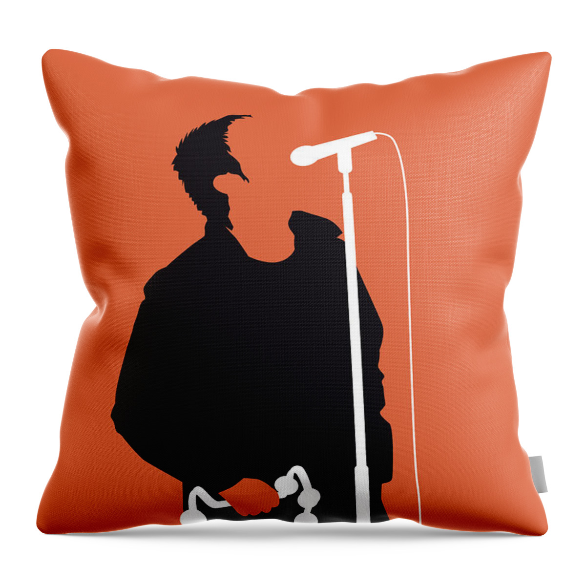 Oasis Throw Pillow featuring the digital art No023 MY Oasis Minimal Music poster by Chungkong Art