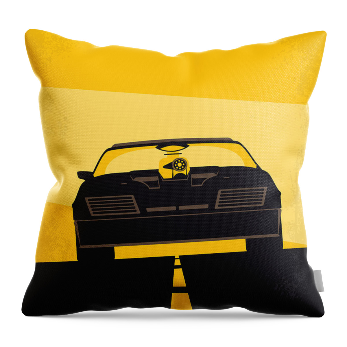 Mad Max Throw Pillow featuring the digital art No051 My Mad Max minimal movie poster by Chungkong Art