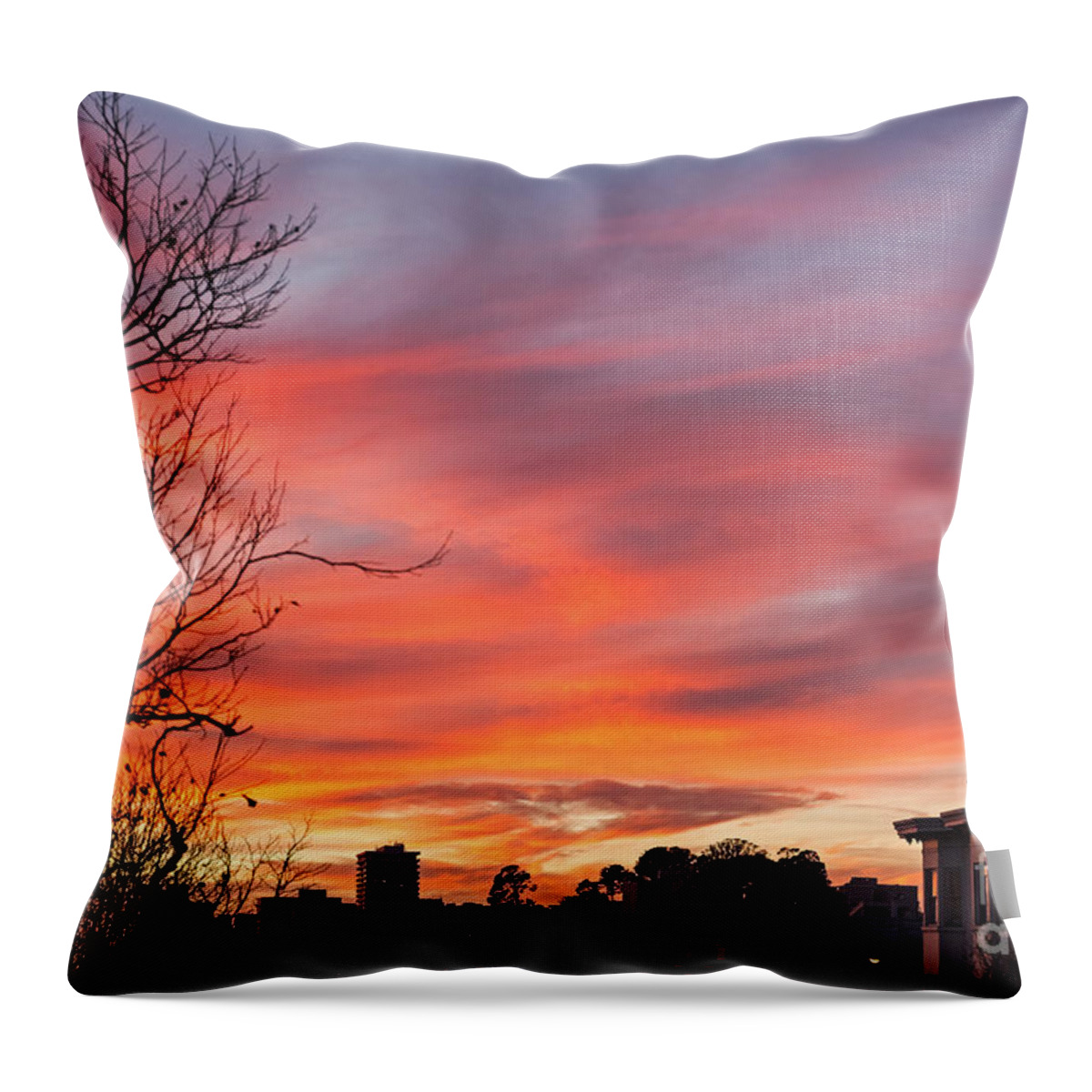 Nob Hill Throw Pillow featuring the photograph Nob Hill Sunset by Kate Brown