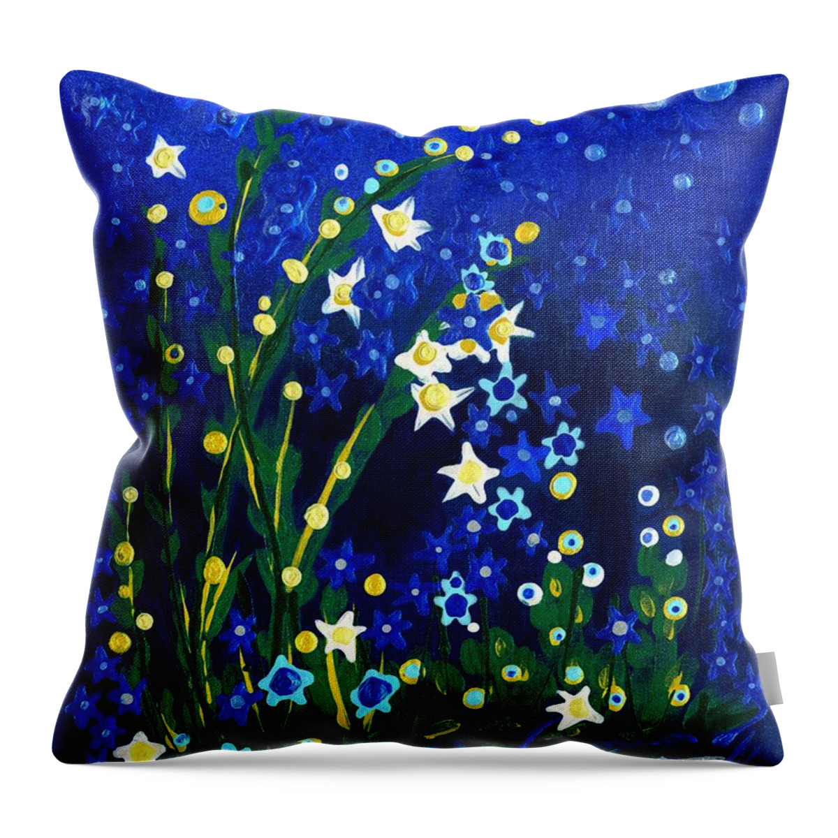 Nocturne Throw Pillow featuring the painting Nocturne by Holly Carmichael