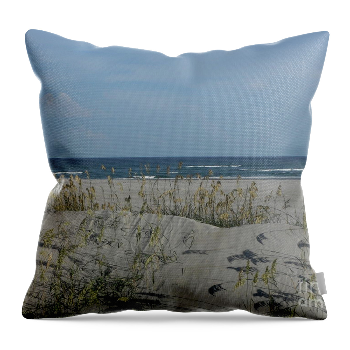 North Carolina Dune Throw Pillow featuring the photograph North Carolina Dune by Paddy Shaffer
