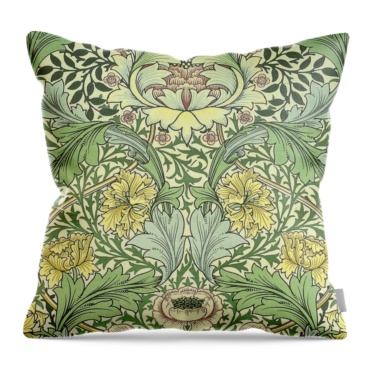 William Throw Pillow featuring the digital art Norwich Pattern by Philip Ralley