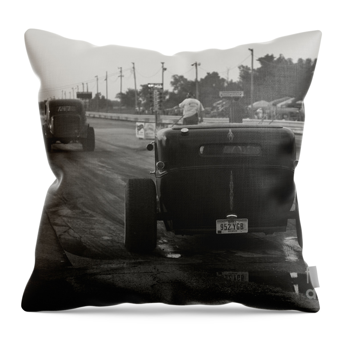 Transportation Throw Pillow featuring the photograph Nostalgia Drags by Dennis Hedberg