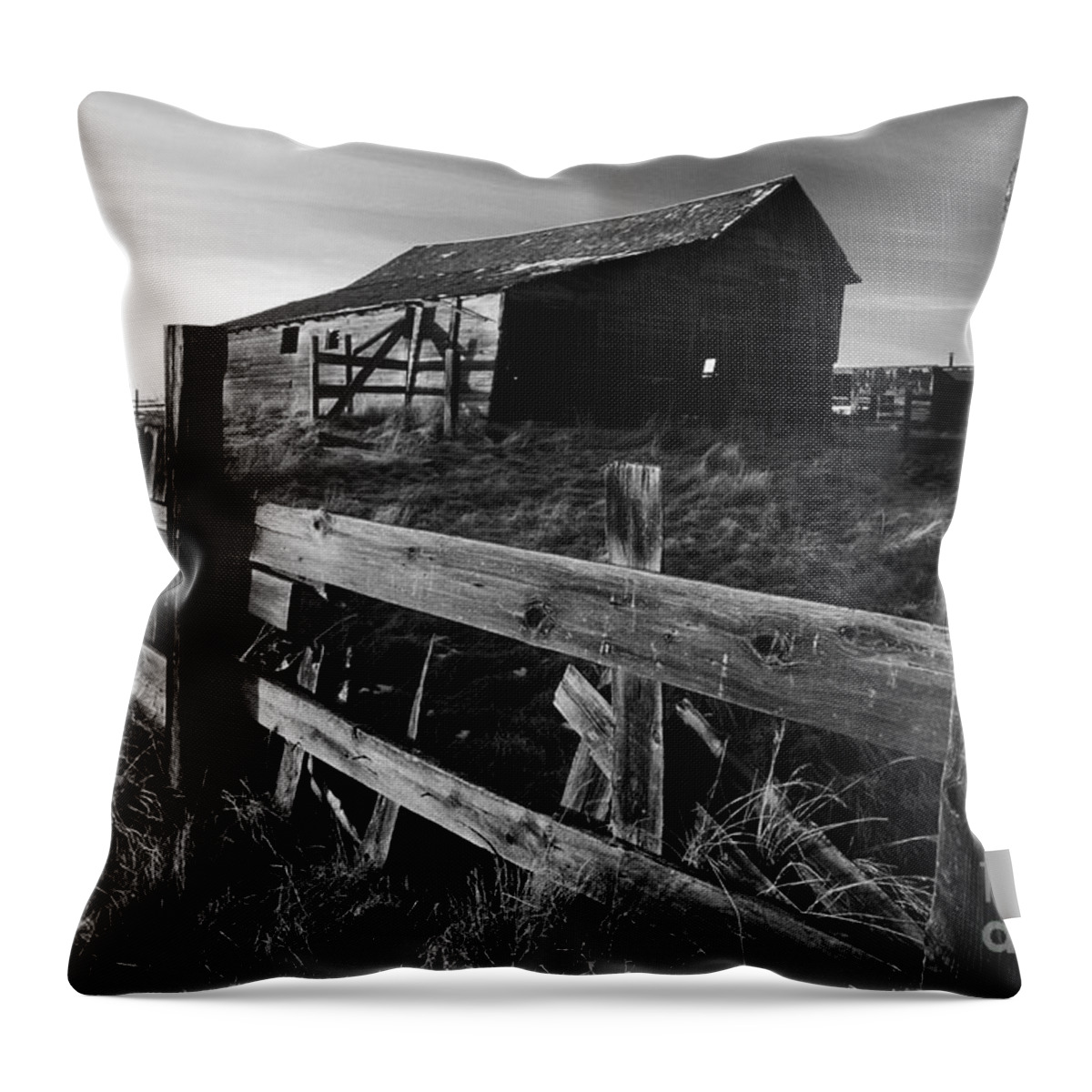  Deserted Throw Pillow featuring the photograph Not OK Corral by Bob Christopher
