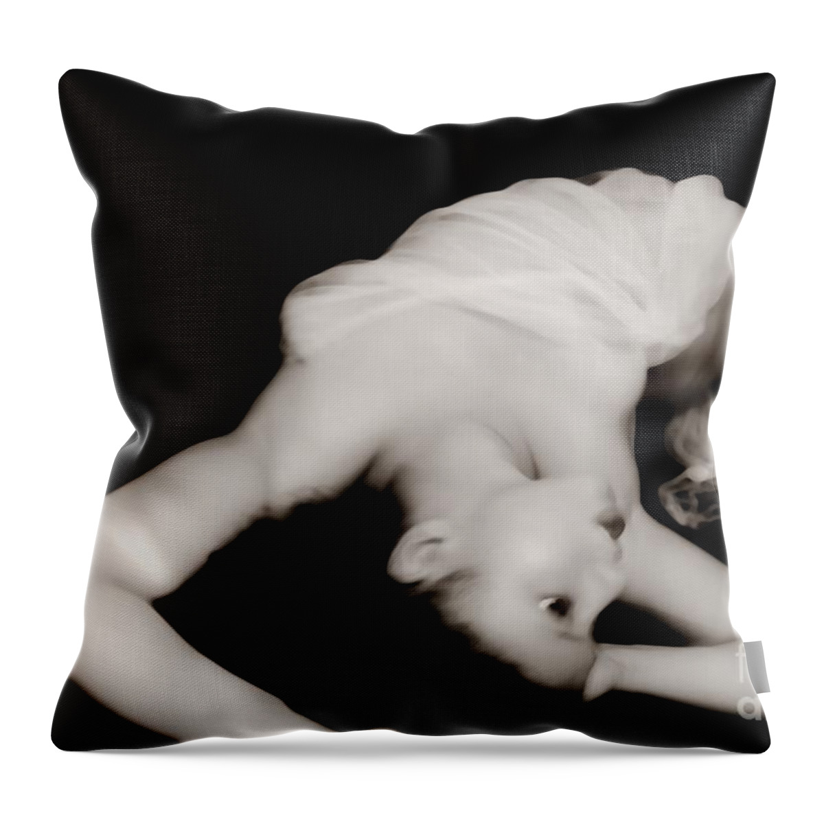 Black Throw Pillow featuring the photograph Nothingness by Jessica S