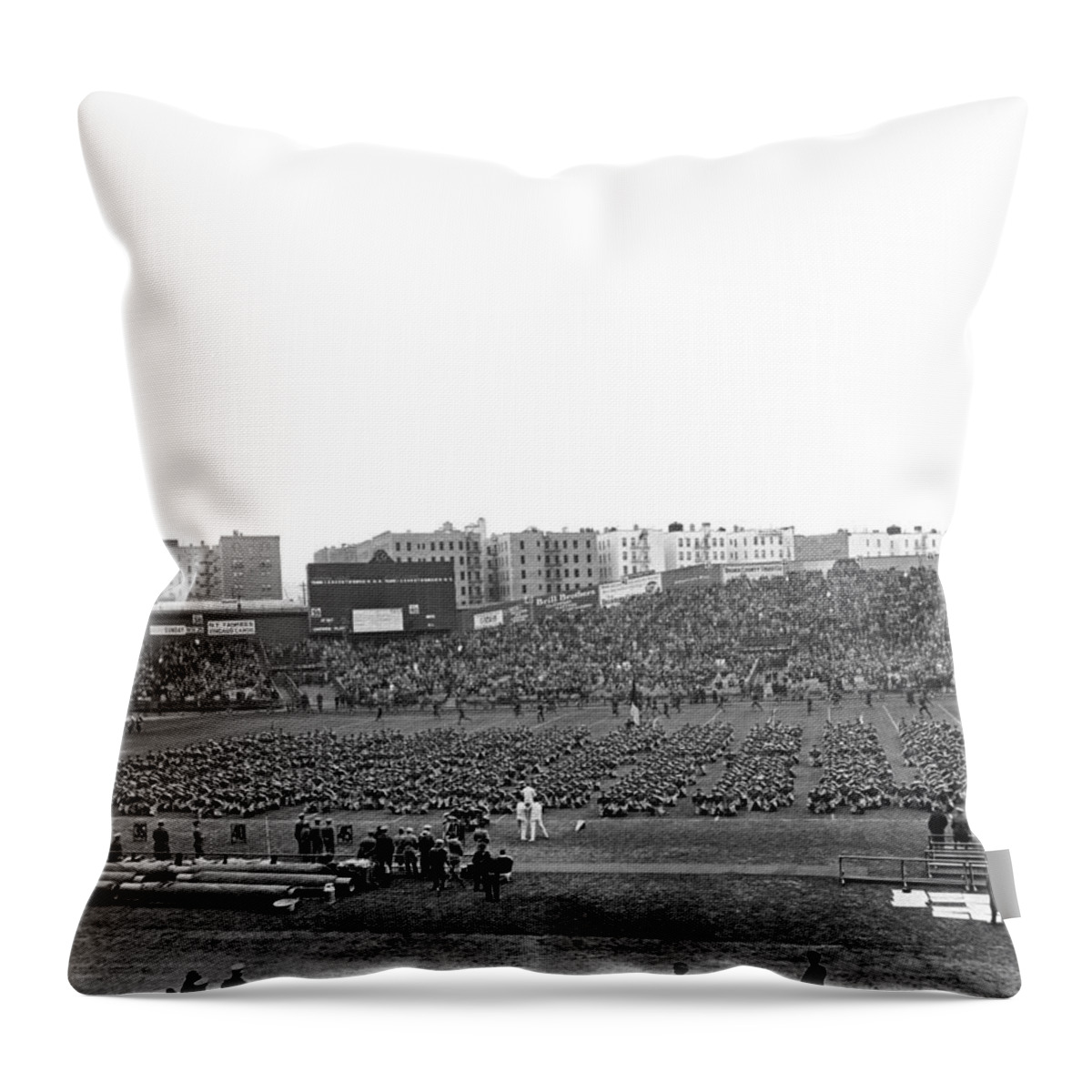 1928 Throw Pillow featuring the photograph Notre Dame-Army Football Game by Underwood Archives