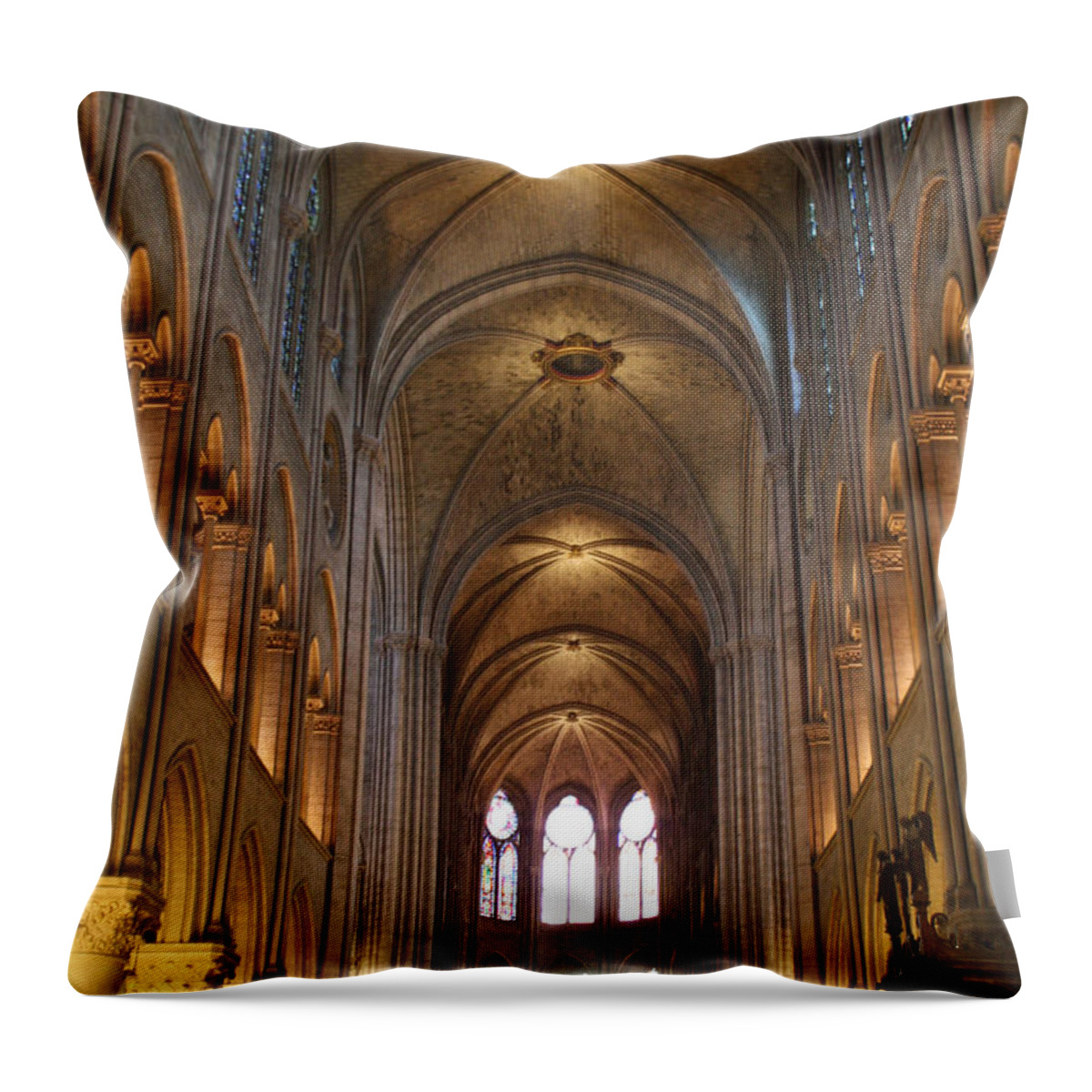 Notre Dame Throw Pillow featuring the photograph Notre Dame Paris France 3 by Bridget Brummel