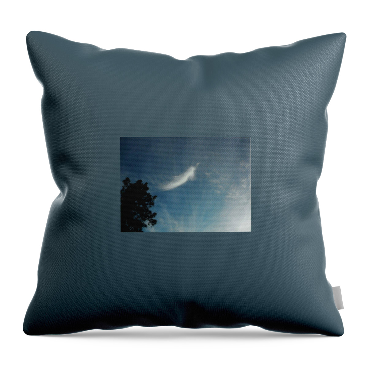 Postcard Throw Pillow featuring the digital art God Is Sending His Angels Windows From Heaven by Matthew Seufer