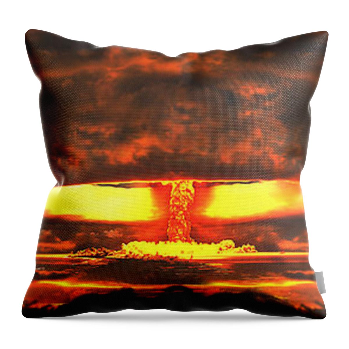 Photography Throw Pillow featuring the photograph Nuclear Explosion by Panoramic Images