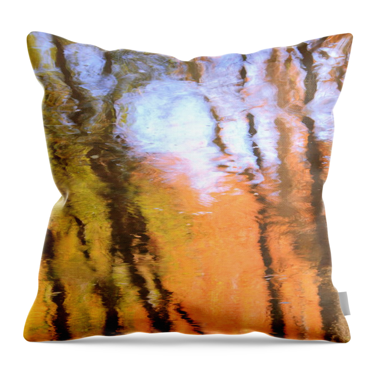 Landscape Throw Pillow featuring the photograph Oak Creek Reflections by Roupen Baker