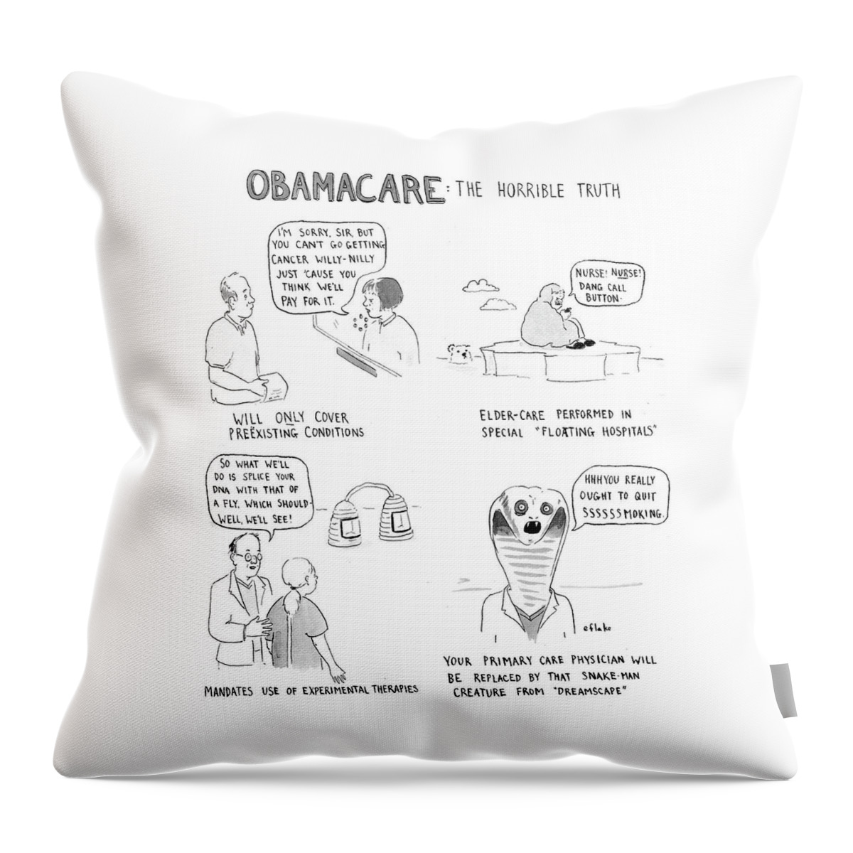 Obamacare The Horrible Truth Throw Pillow