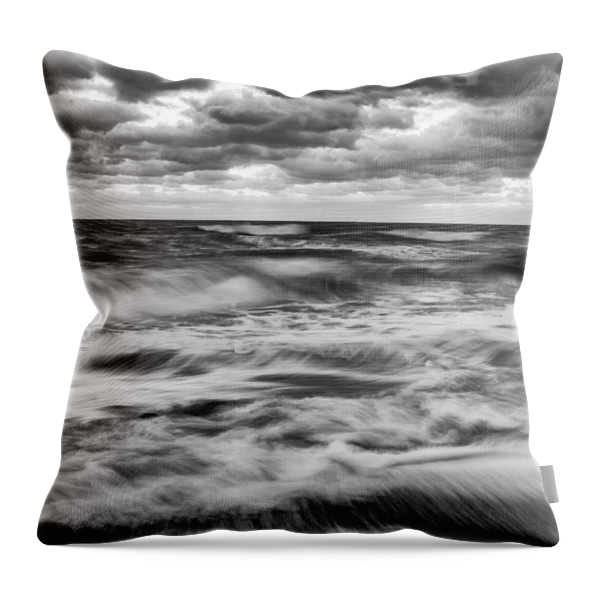 Acrylic Throw Pillow featuring the photograph Ocean in Flux by Jon Glaser