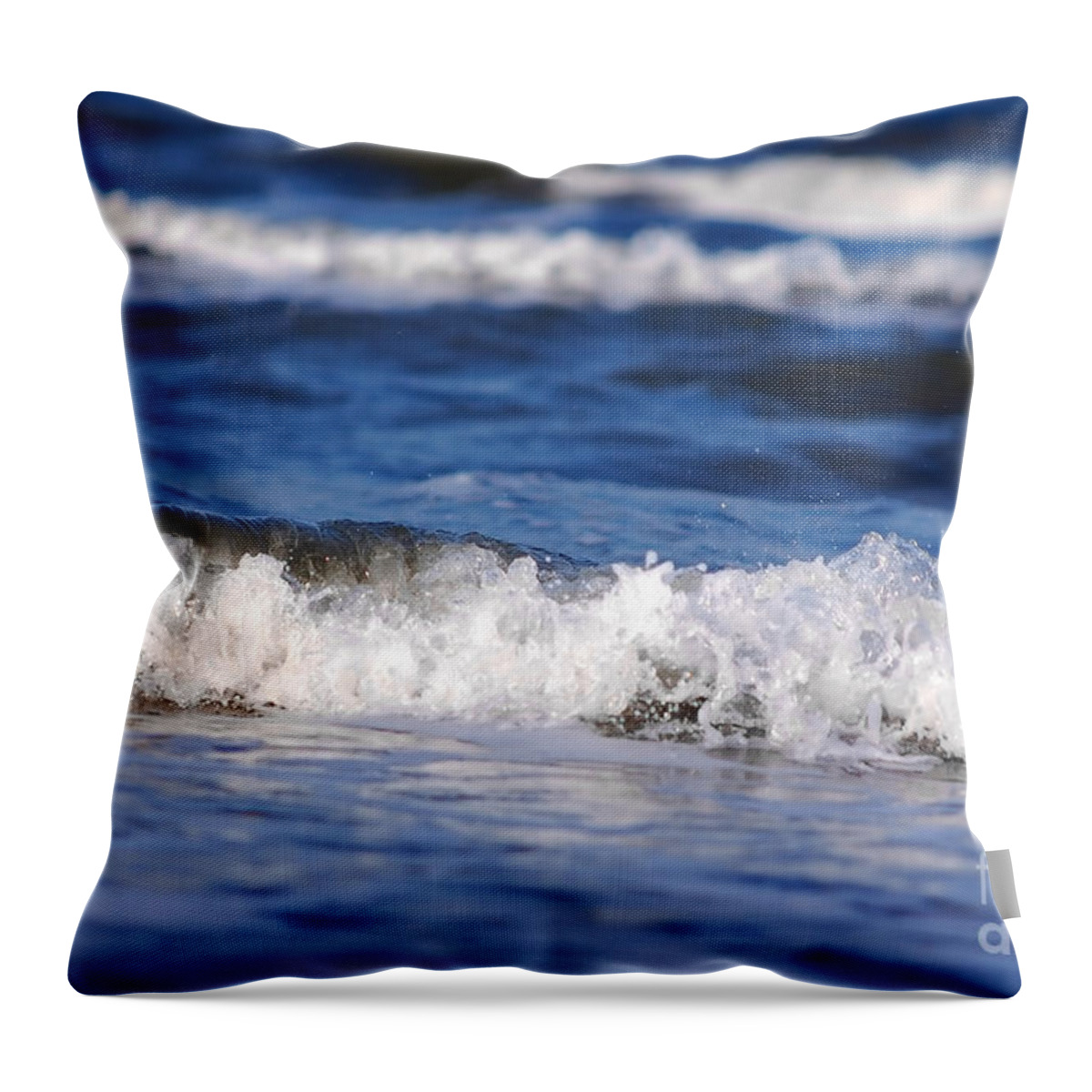 Active Throw Pillow featuring the photograph Ocean waves by Michal Bednarek