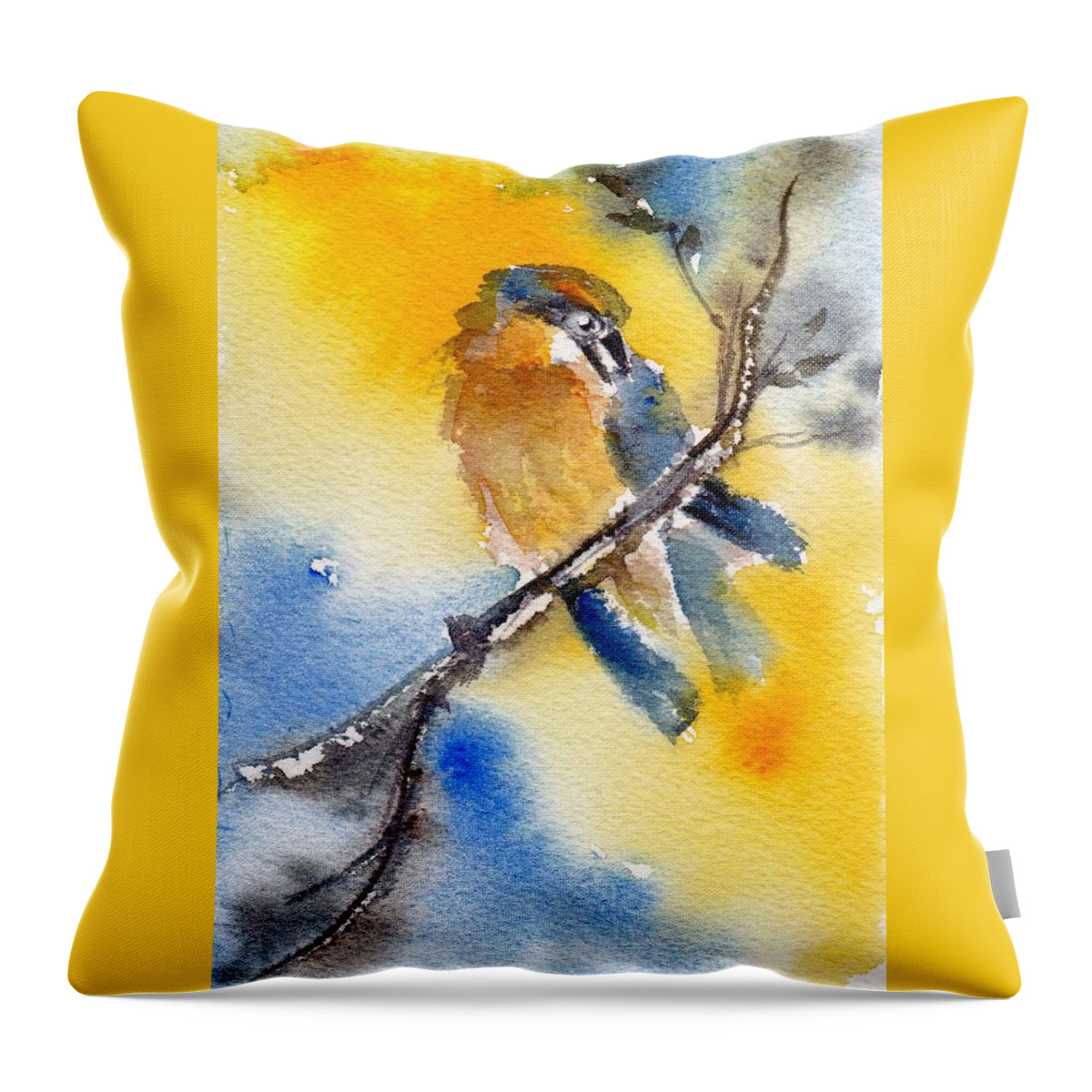 Birds Throw Pillow featuring the painting October Second by Anne Duke