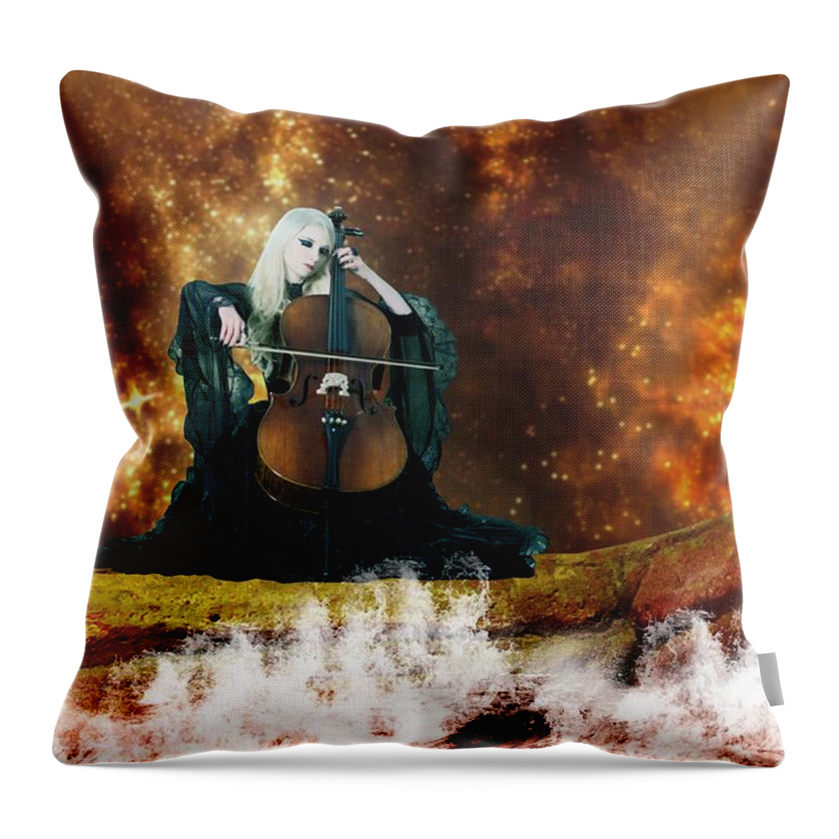 Manipulation Throw Pillow featuring the digital art Ode Of Solitude by Ester McGuire
