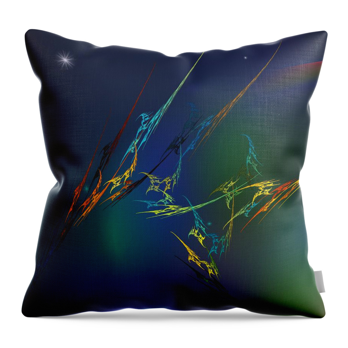 Fine Art Throw Pillow featuring the digital art Ode to Joy by David Lane