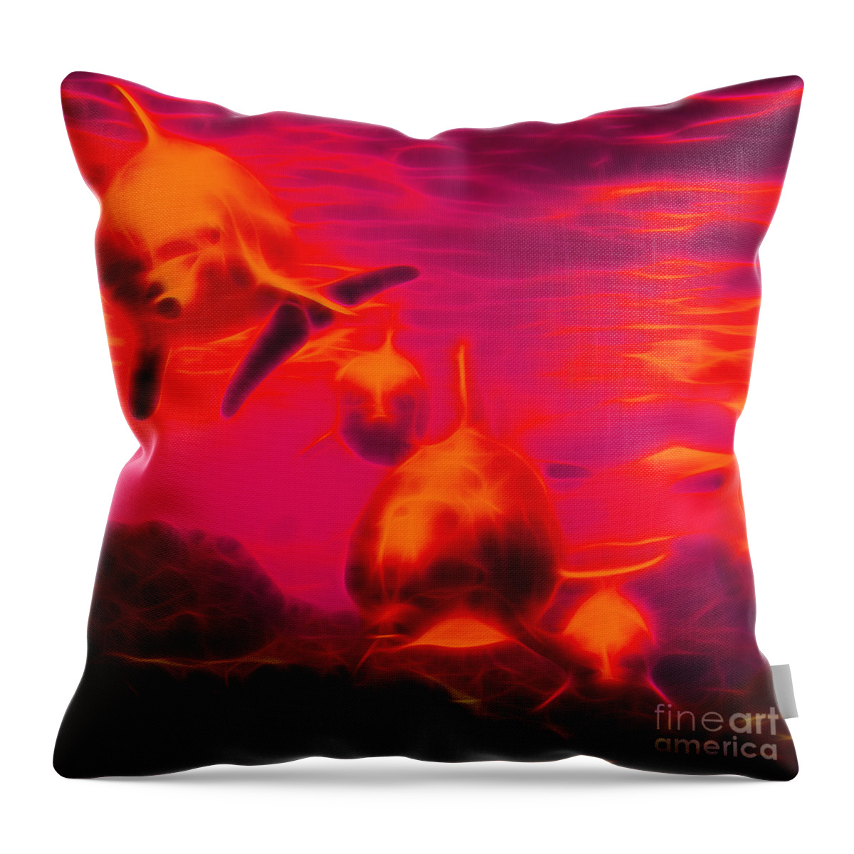 Animal Throw Pillow featuring the photograph Odyssey v2 - square by Wingsdomain Art and Photography