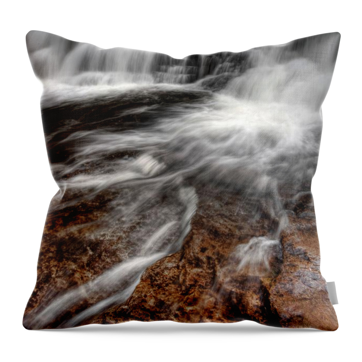 Canyon Stream Throw Pillow featuring the photograph Off and Running by David Andersen