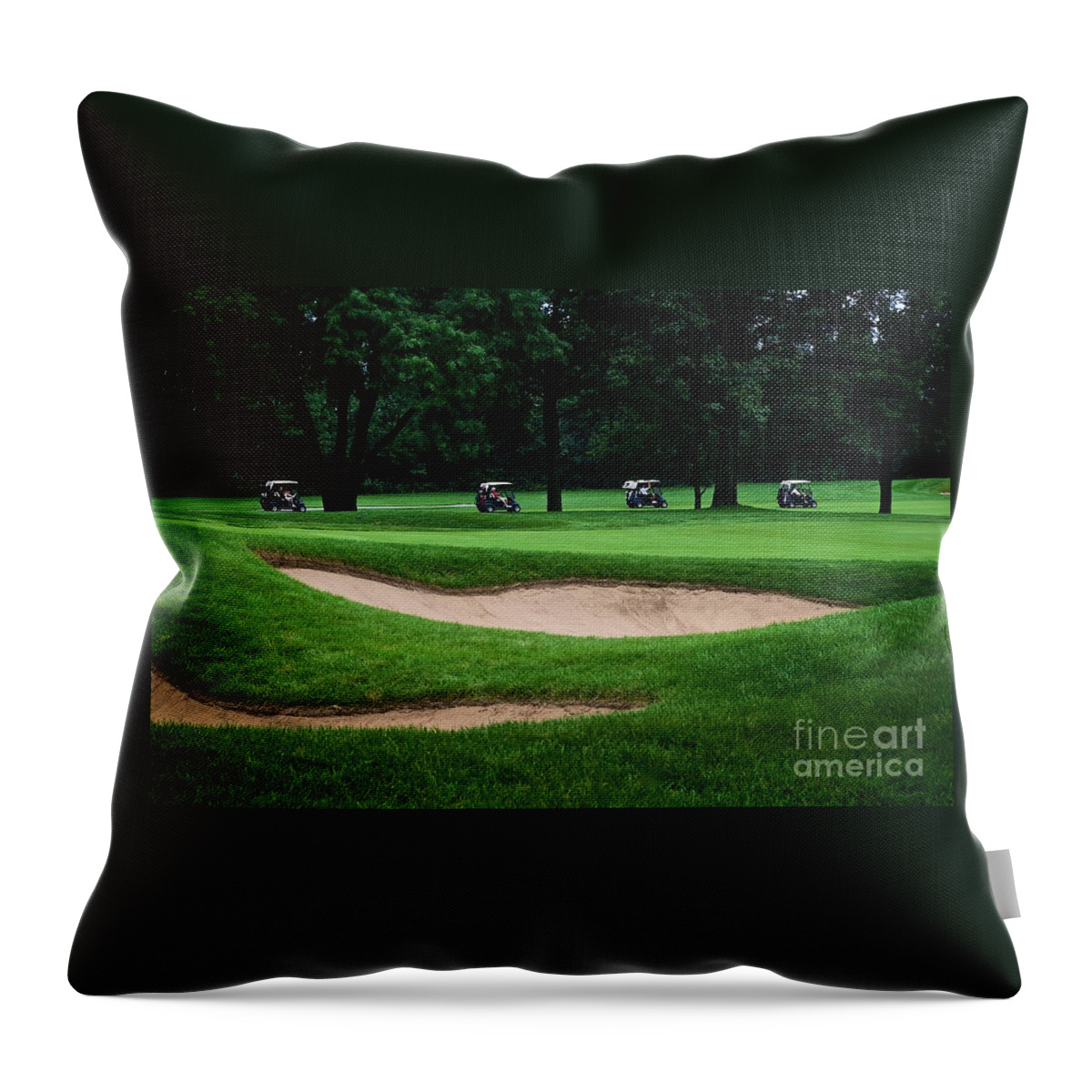 Golf Throw Pillow featuring the photograph Off To Golf We Go by Frank J Casella