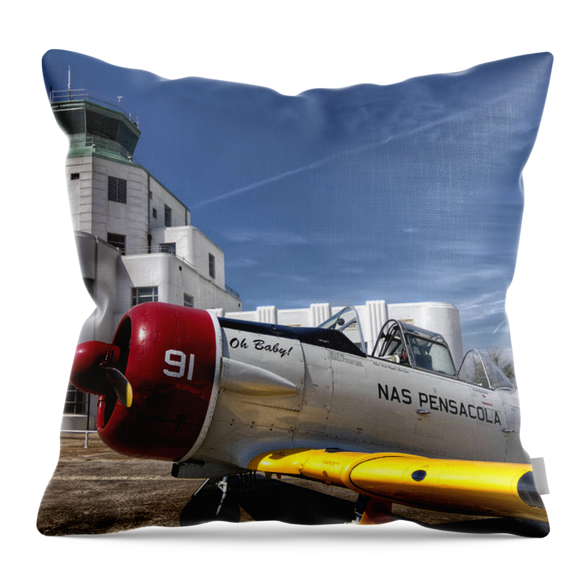 1940 Air Terminal Museum Throw Pillow featuring the photograph Oh Baby 2 by Tim Stanley