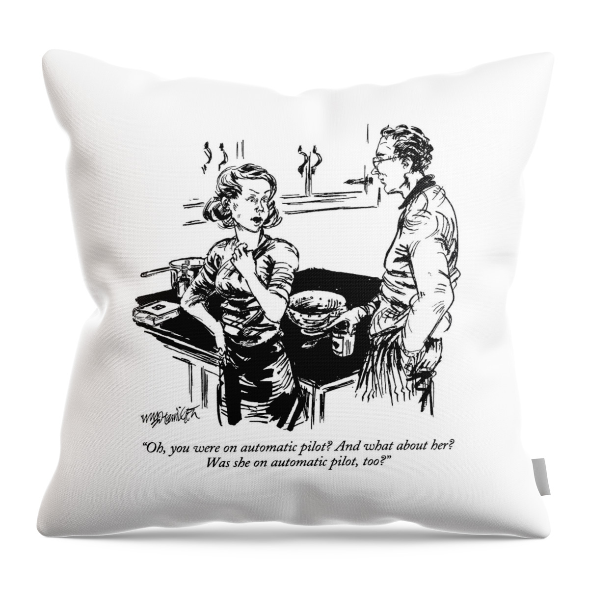 Oh, You Were On Automatic Pilot?  And What Throw Pillow