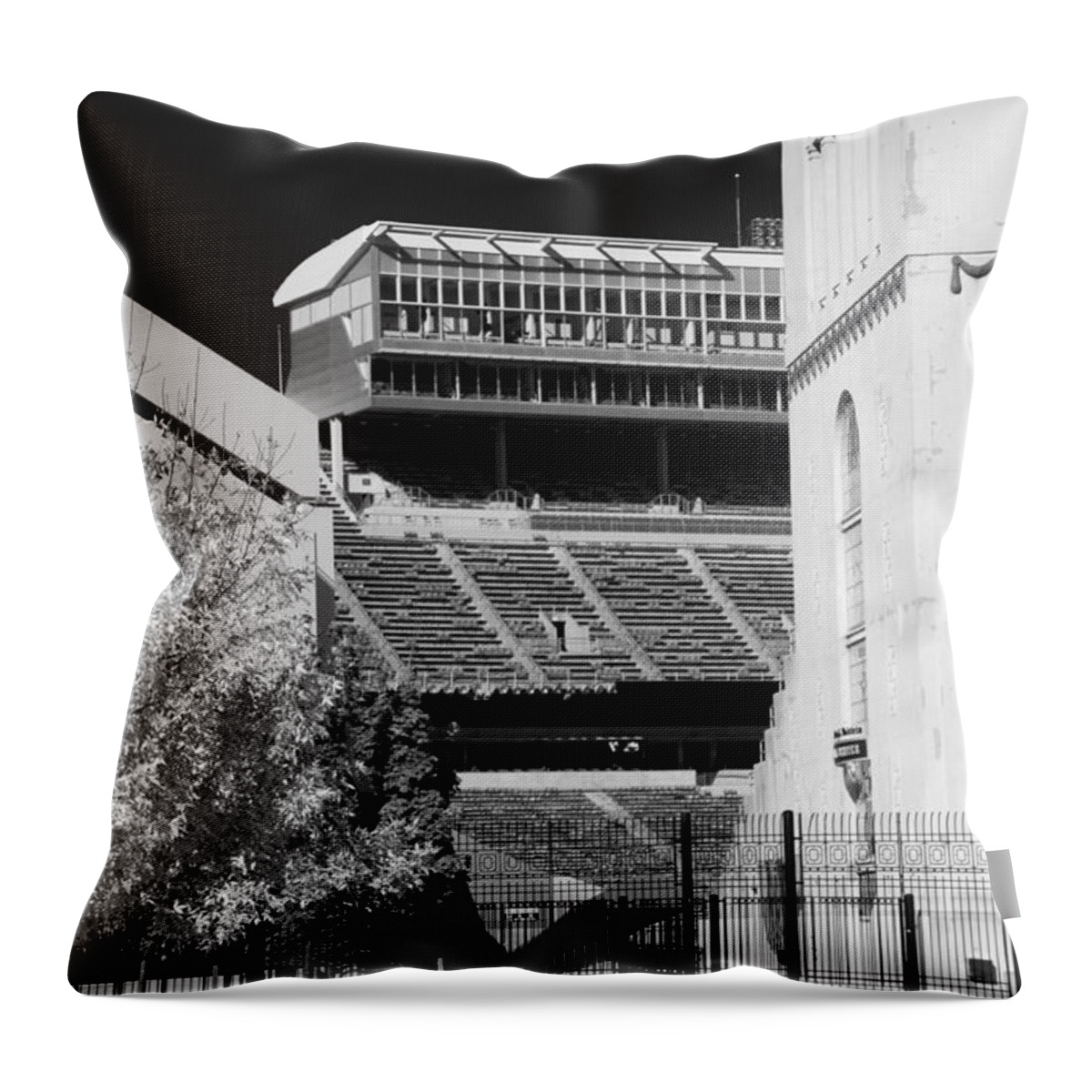 Guy Whiteley Photography Throw Pillow featuring the photograph Ohio Stadium 9207 by Guy Whiteley