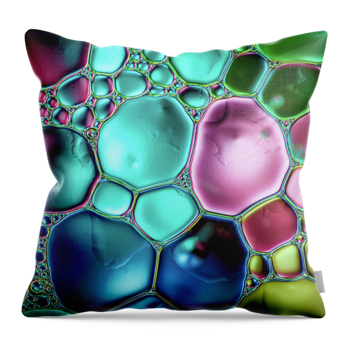 Natural Pattern Throw Pillow featuring the photograph Oil&water Abstract by Yasar Ugurlu