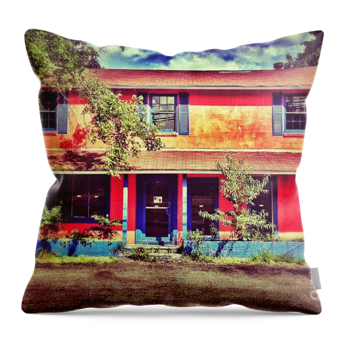 Charlottesville Throw Pillow featuring the photograph Old and Orange by Jim Moore
