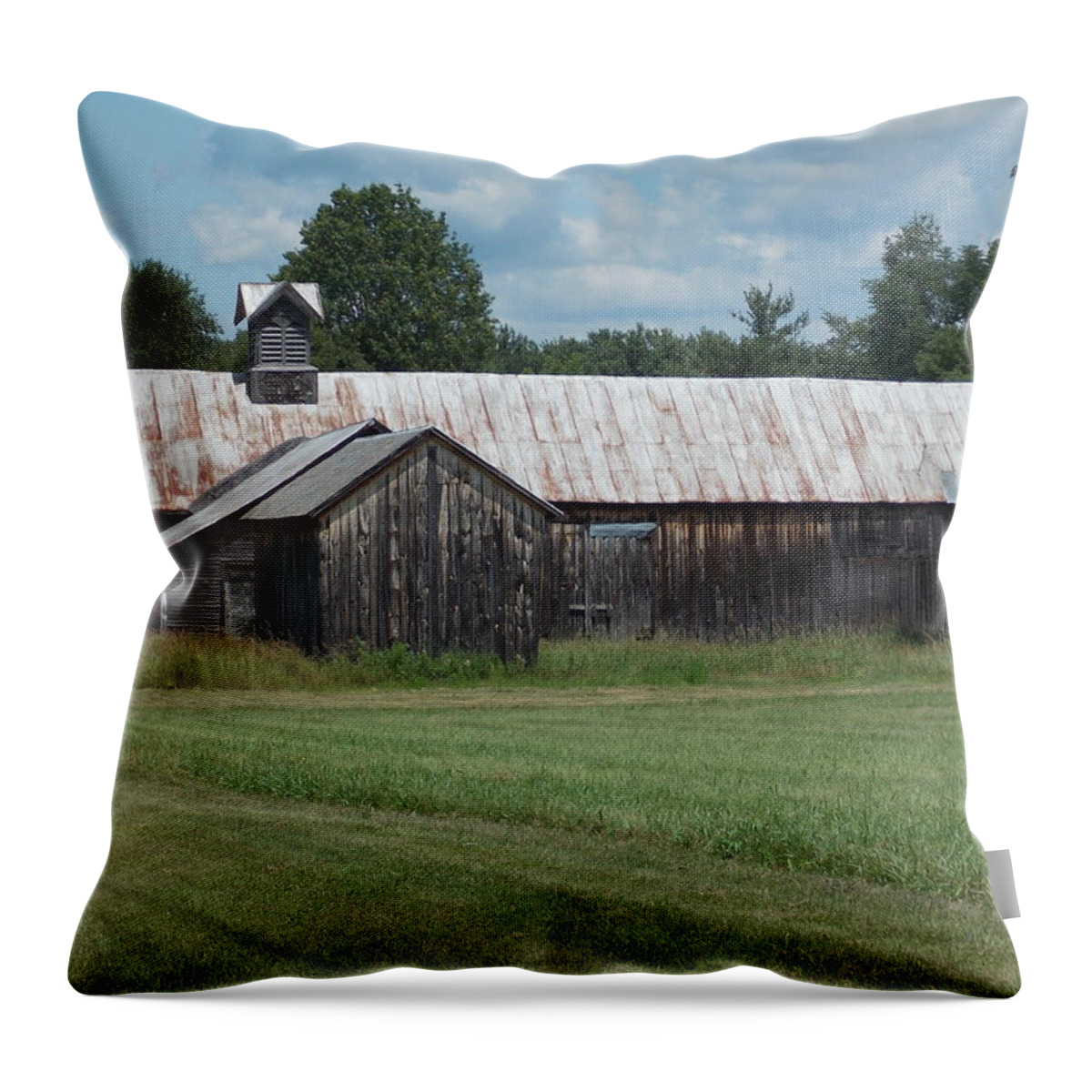 Vermont Throw Pillow featuring the photograph Old barn in Vermont by Catherine Gagne