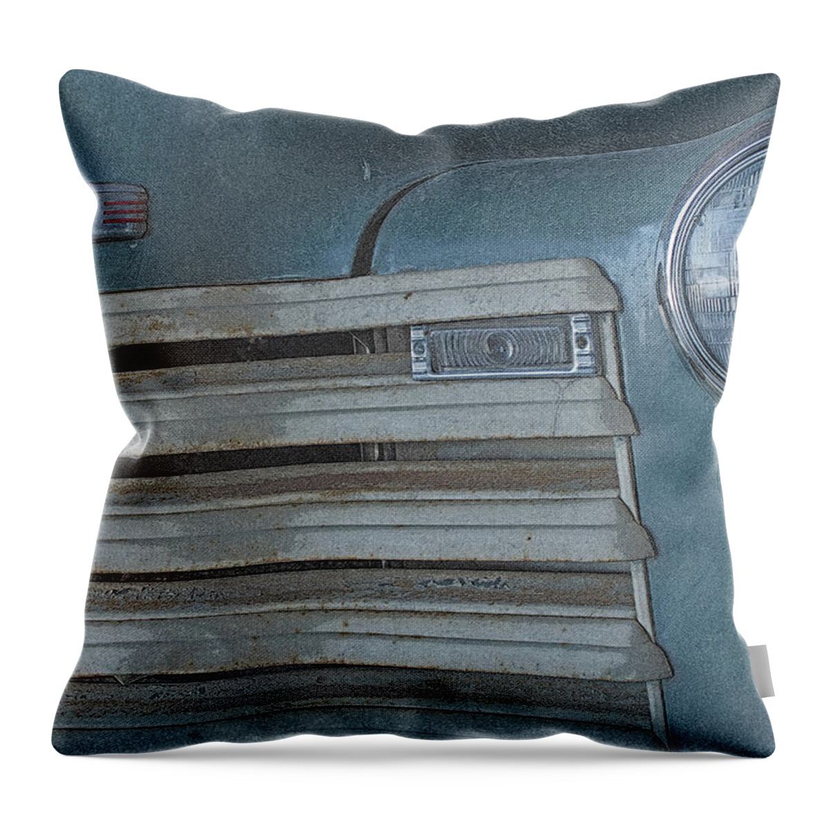 Blue Throw Pillow featuring the photograph Old Blue by Lynn Sprowl