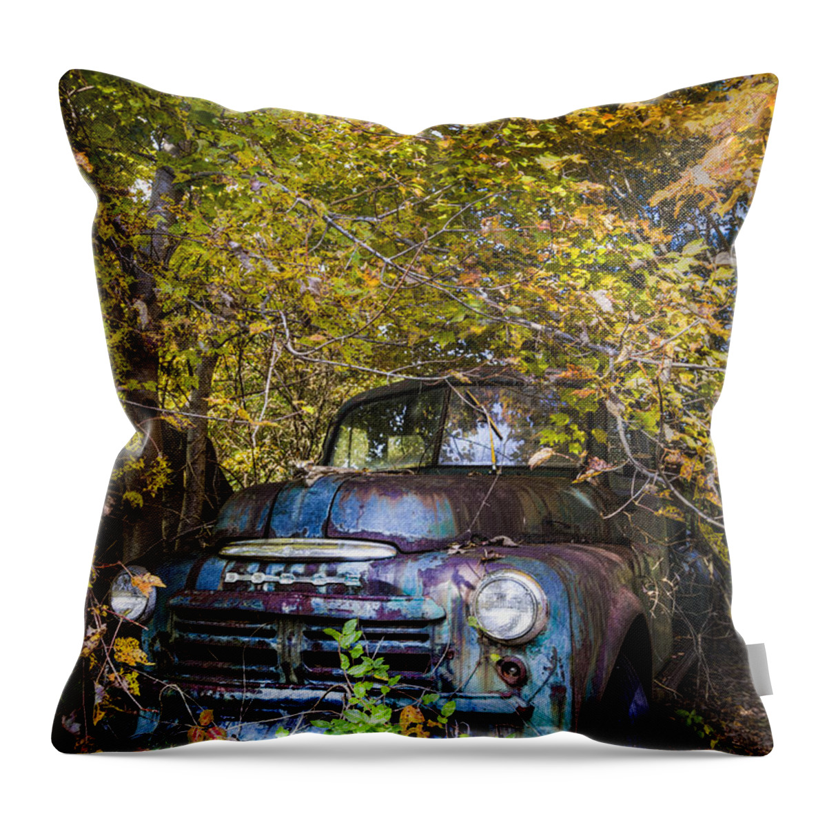 1940s Throw Pillow featuring the photograph Old Dodge by Debra and Dave Vanderlaan