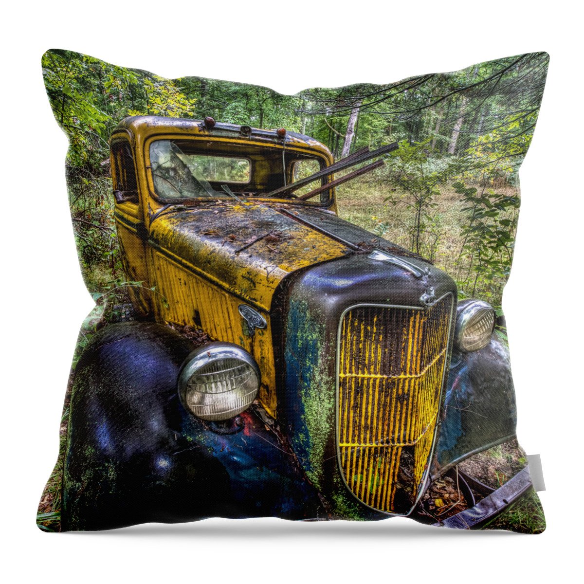 Rare Throw Pillow featuring the photograph Old Ford by Paul Freidlund